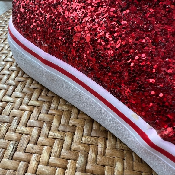 Red Glitter Sneakers - Size 6 - Picture 9 of 11